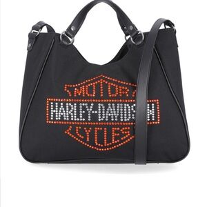 🔥Harley-Davidson Black and Orange Shoulder Bag🔥